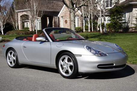 Cars made in Germany above a 1999 Porsche 996 Carrera Cabriolet 